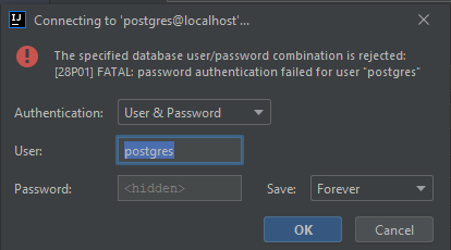 如何使用 Intellij IDEA 解決問題:“指定的資料庫用戶/密碼組合被拒絕”?