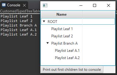 JavaFx,如何在樹表視圖中正確覆寫:getChildren() 和 getChildren().add(newNode)