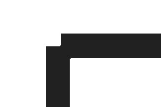 使用 hlines、vlines 和 matplotlib 創建形狀，使外角完整
