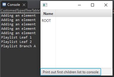 JavaFx,如何在樹表視圖中正確覆寫:getChildren() 和 getChildren().add(newNode)