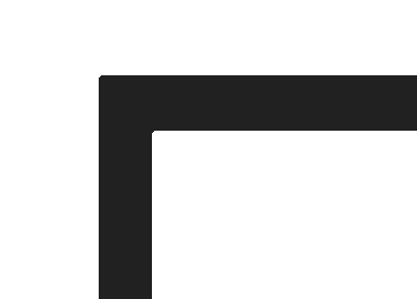 使用 hlines、vlines 和 matplotlib 創建形狀，使外角完整