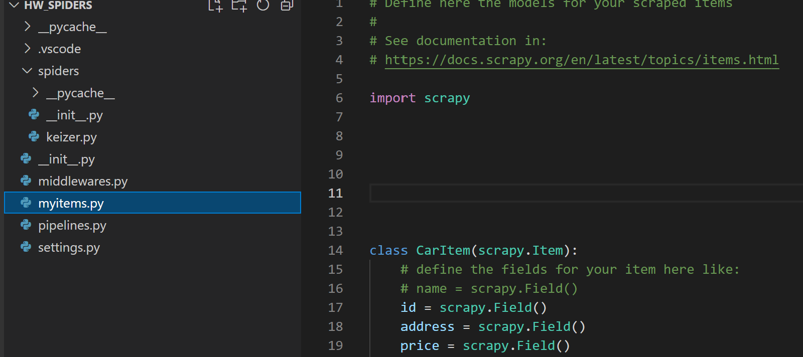 在 Visual Studio Code 中未找到 Scrapy 模塊錯誤