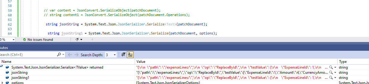 將 JsonPatchDocument 轉換為字串 C#