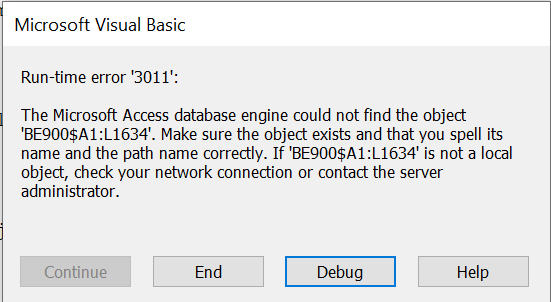 使用多個作業表匯入多個 Excel 檔案 - 范圍問題