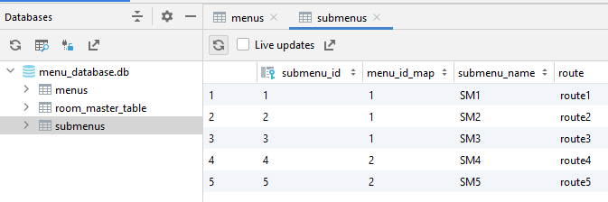處理房間資料庫物體的json