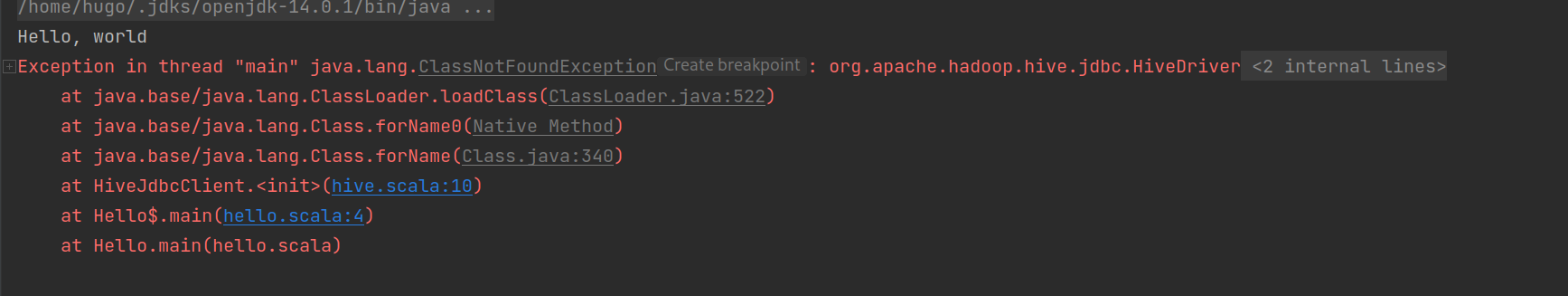 使用 IntelliJ 使用 sbt 將 Scala 與 Hive 資料庫連接起來以獲得依賴項