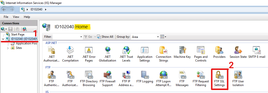 使用 Powershell 更改服務器的家庭 FTP SSL 證書