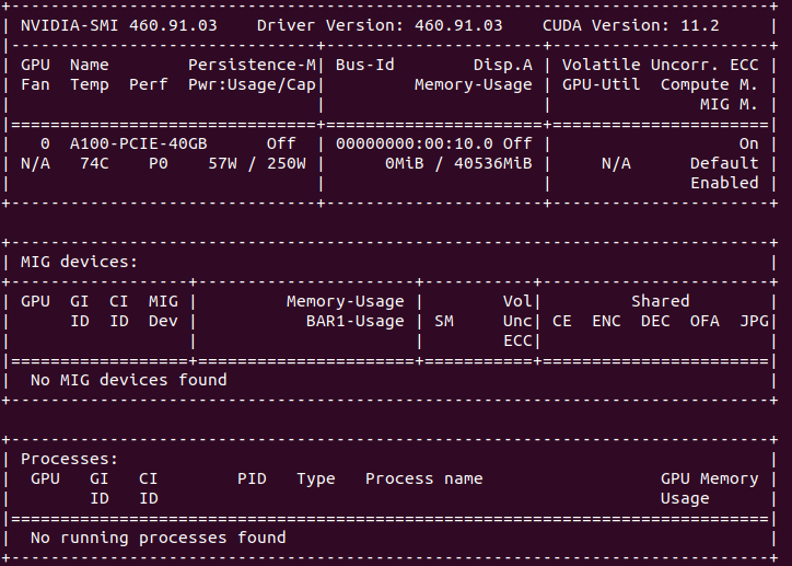 A100 tensorflow gpu 錯誤：“呼叫 cuInit 失敗：CUDA_ERROR_NOT_INITIALIZED：初始化錯誤”