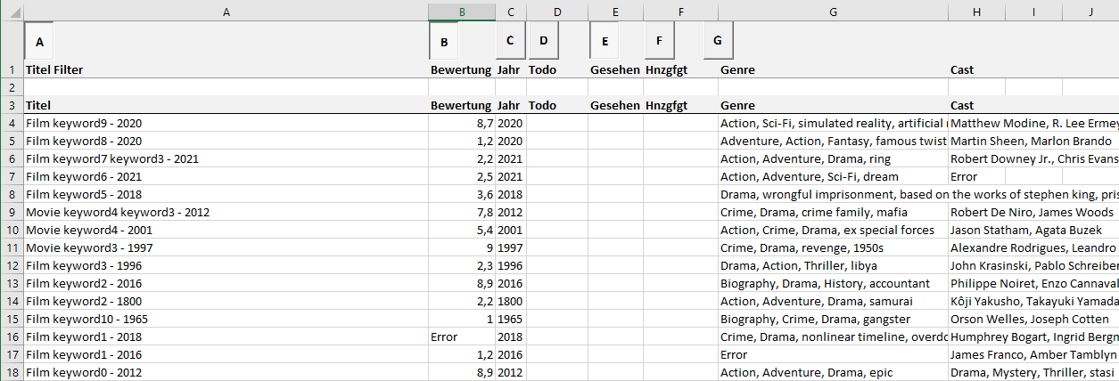 在excel中用VBA過濾