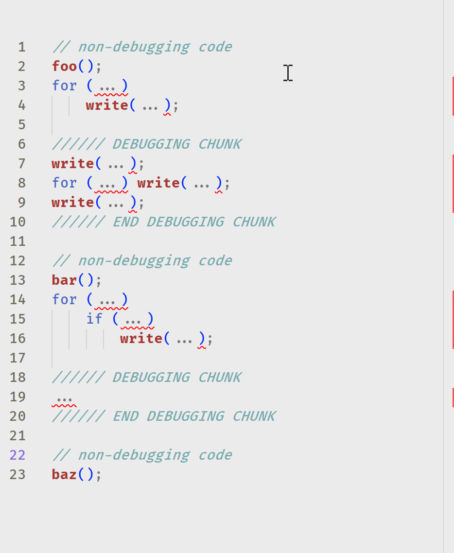如何在 VSCode 中注釋所有標記的可變長度塊？