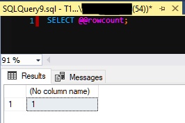 為什么@@rowcount 在完全隔離運行時等于 1？