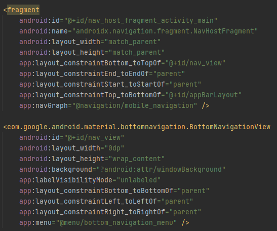 如何洗掉底部導航欄中的標題 - Android Studio