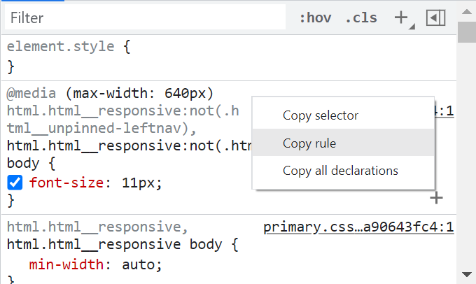 新版 Google Chrome:復制 CSS 時如何避免不需要的換行符?