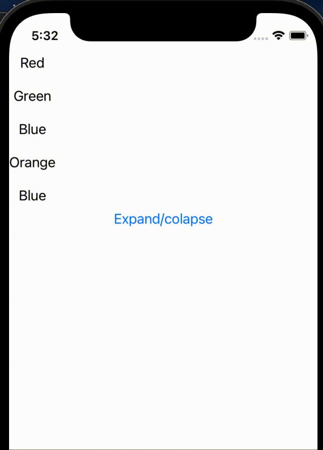 水平 ScrollView (SwiftUI) 中的影片展開/折疊組