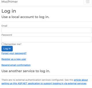ASP.NET 中內置身份驗證的控制器和視圖在哪里？