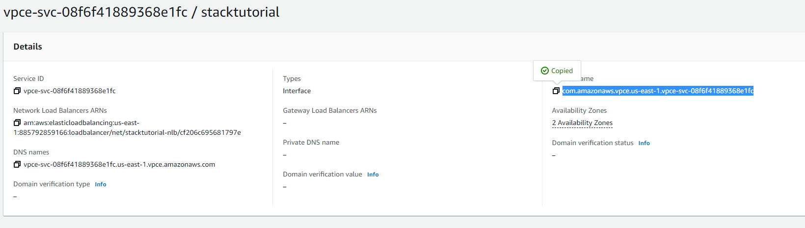 AWS beanstalk PrivateLink 未連接