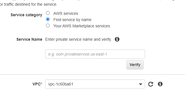 AWS beanstalk PrivateLink 未連接
