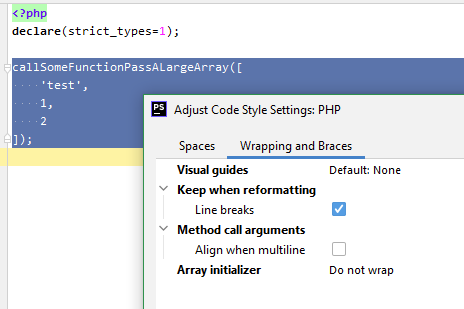 如何在 PhpStorm 的 .tsx 檔案中找到物件屬性縮進的名稱