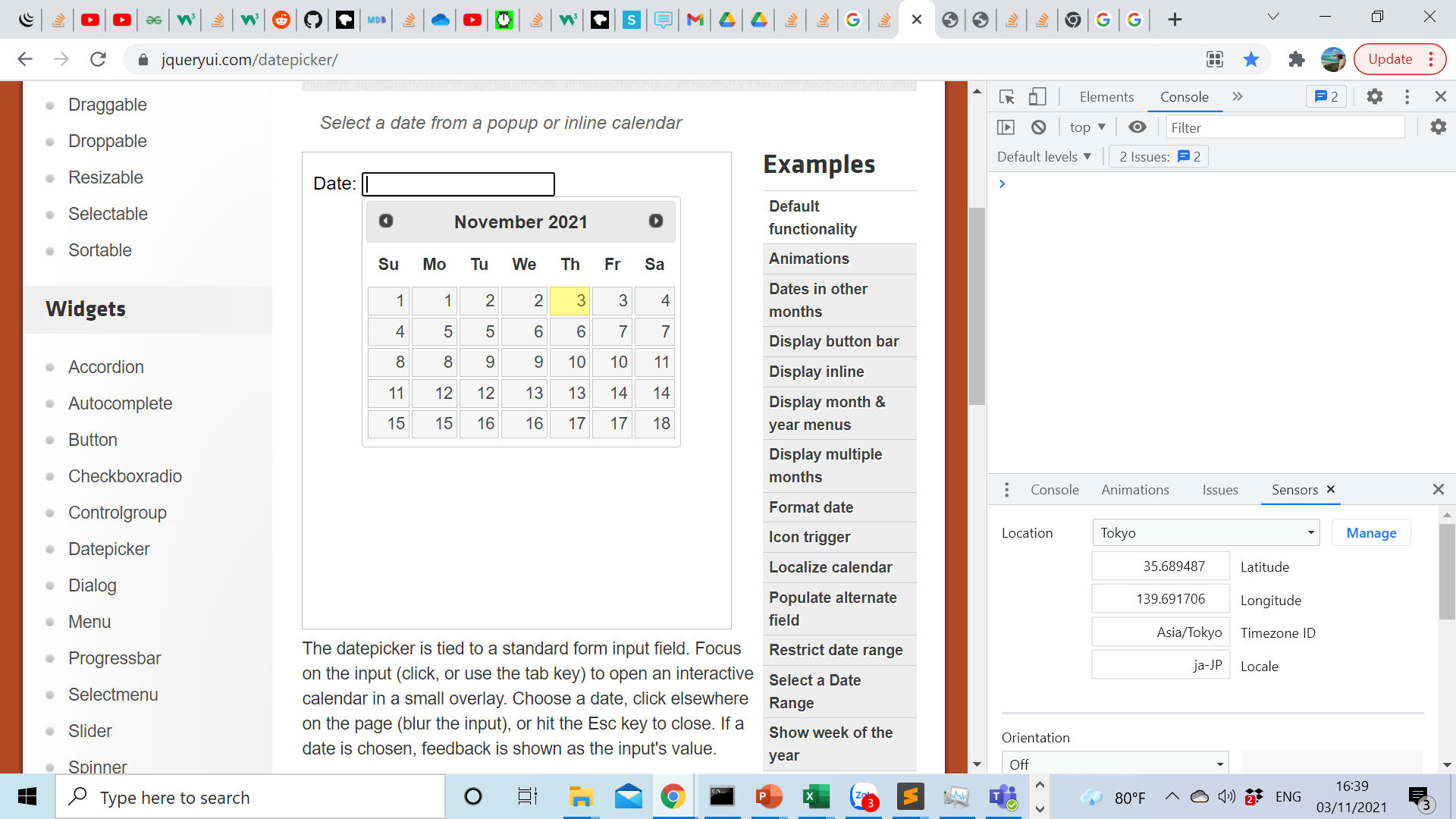JQuery 日期選擇器日歷在亞洲和一些歐洲城市不起作用