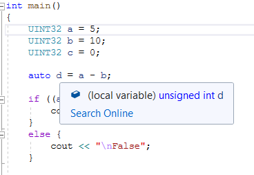 Visual Studio C   對 UINT16 和 UINT32 的比較結果不同