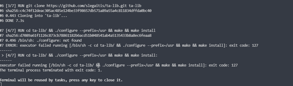 Docker - 執行失敗，運行“make install”