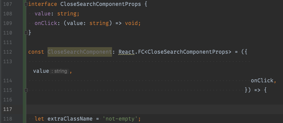 如何在 PhpStorm 的 .tsx 檔案中找到物件屬性縮進的名稱