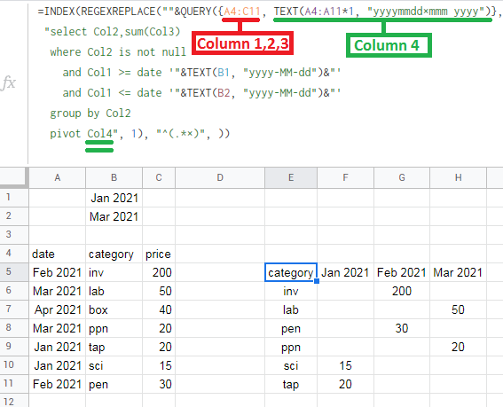 如何使用日期過濾器更改 Google Sheets 查詢資料透視表中的日期格式？