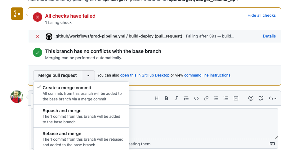 GitHub 自動合并選項未顯示在拉取請求中