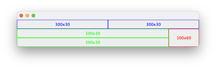 如何獲得 GridBagLayout 來排列列寬？