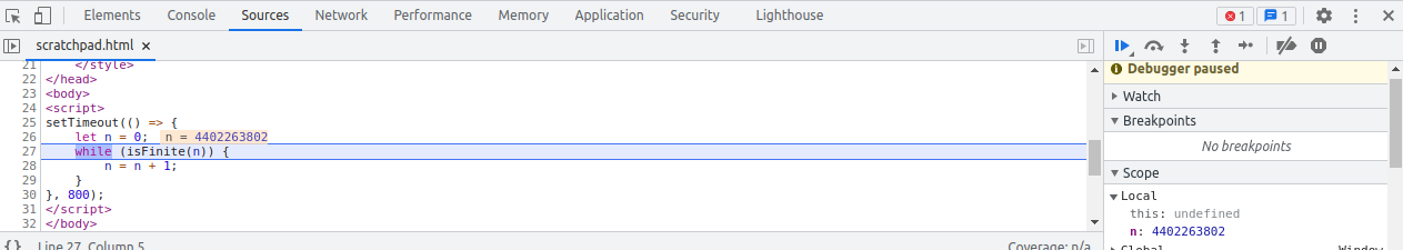 檢測 Javascript 卡在哪里的技術？
