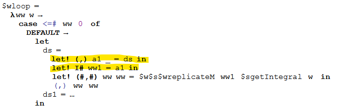 為什么replicateM (length xs) m 比sequenceA (fmap (const m) xs) 更有效？
