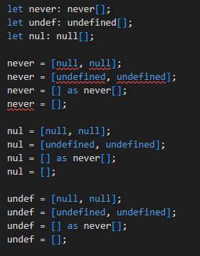 針對 null[] 的型別保護