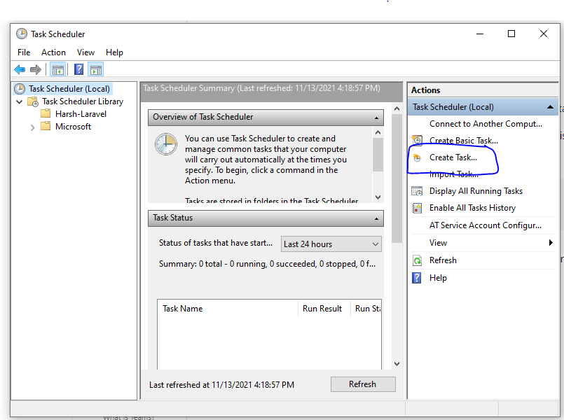 Laravel Task Scheduler Server 無法在 Windows Server Xampp 上運行