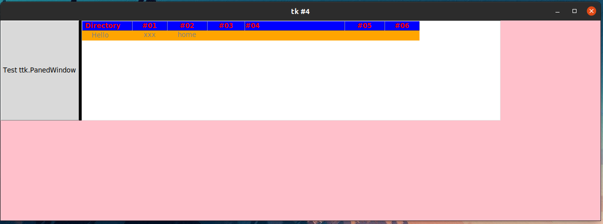 如何更改 tkinter ttk.PanedWindow 小部件的背景顏色？