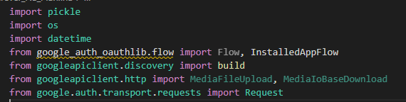 無法決議匯入“google_auth_oauthlib.flow”