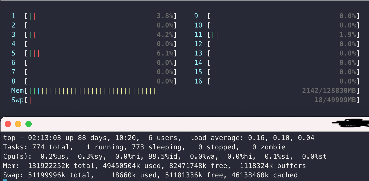 為什么“htop”和“top”顯示不同的記憶體使用情況?