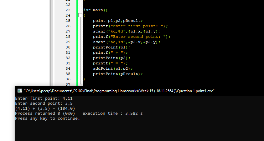 AddPoint(x,y) 使用 C
