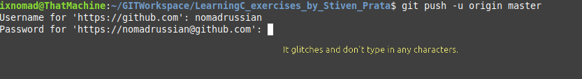 Linux Mint 上的 Git。我無法將提交推送到我的 GitHub 帳戶。終端壞了