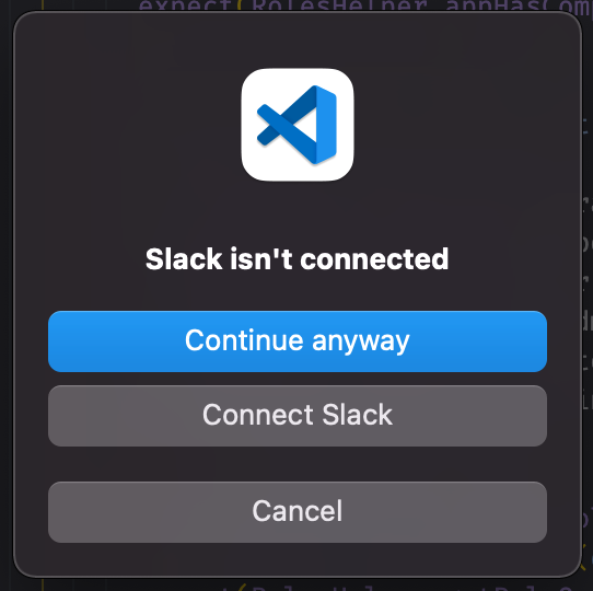 Slack 未連接