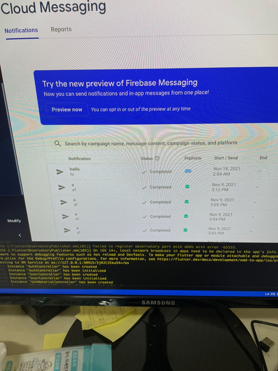 顫振遠程推送通知（fcm）不作業IOS