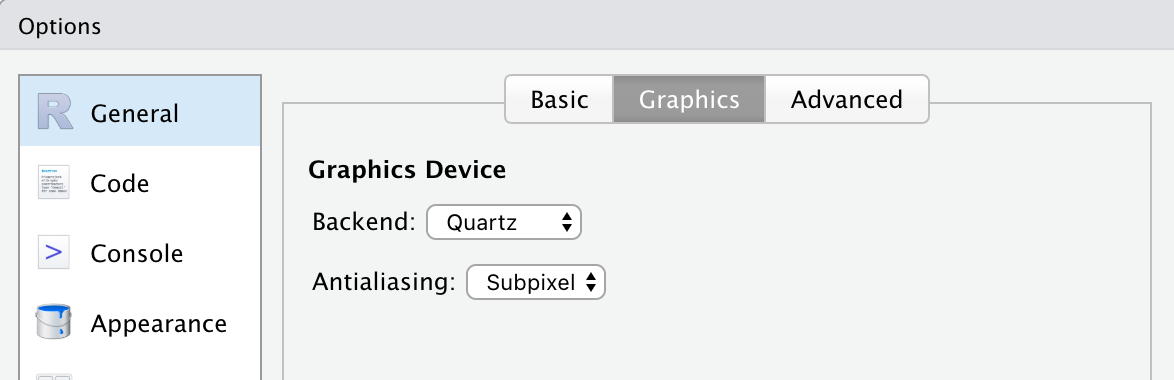 ggplot geom_linerange 中的 Alpha 由 Mac 上的觀察次數決定