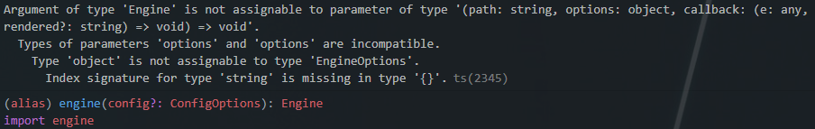 express-handlebars 在 TypeScript 中拋出型別錯誤