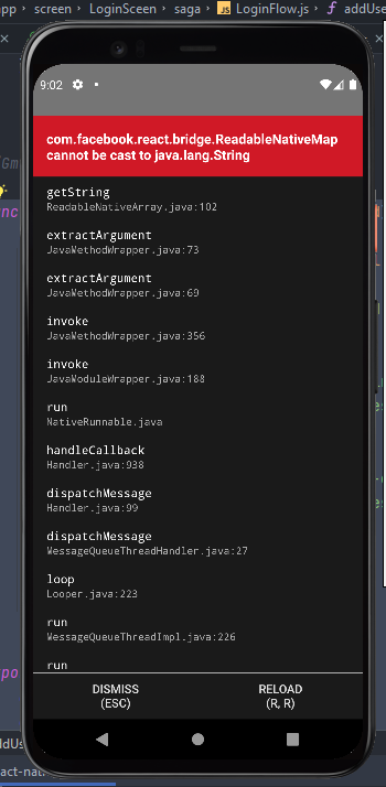 com.facebook.react.bridge.readablenativemap 無法在 React Native 中轉換為 java.lang.string