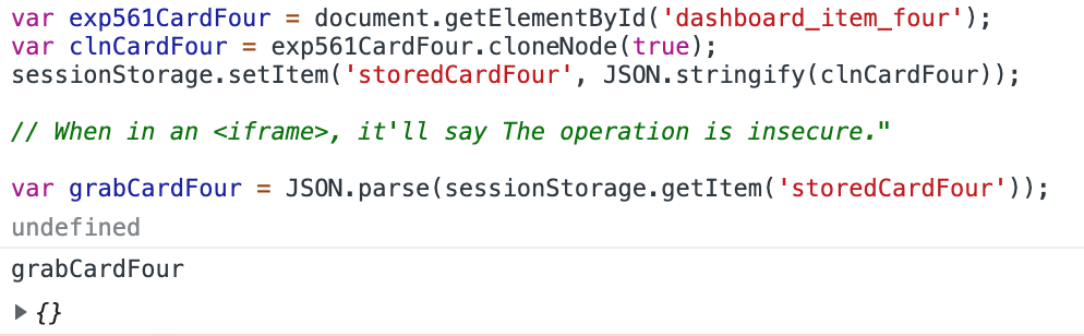 JS sessionStorage 來存盤 HTML 節點，稍后再使用