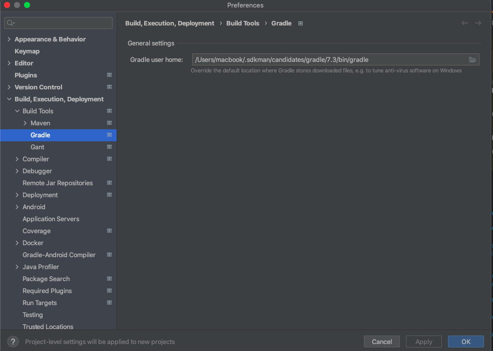 找不到 JDK 17 支持的 Gradle 版本。Gradle 支持 JDK 版本 7 到 16