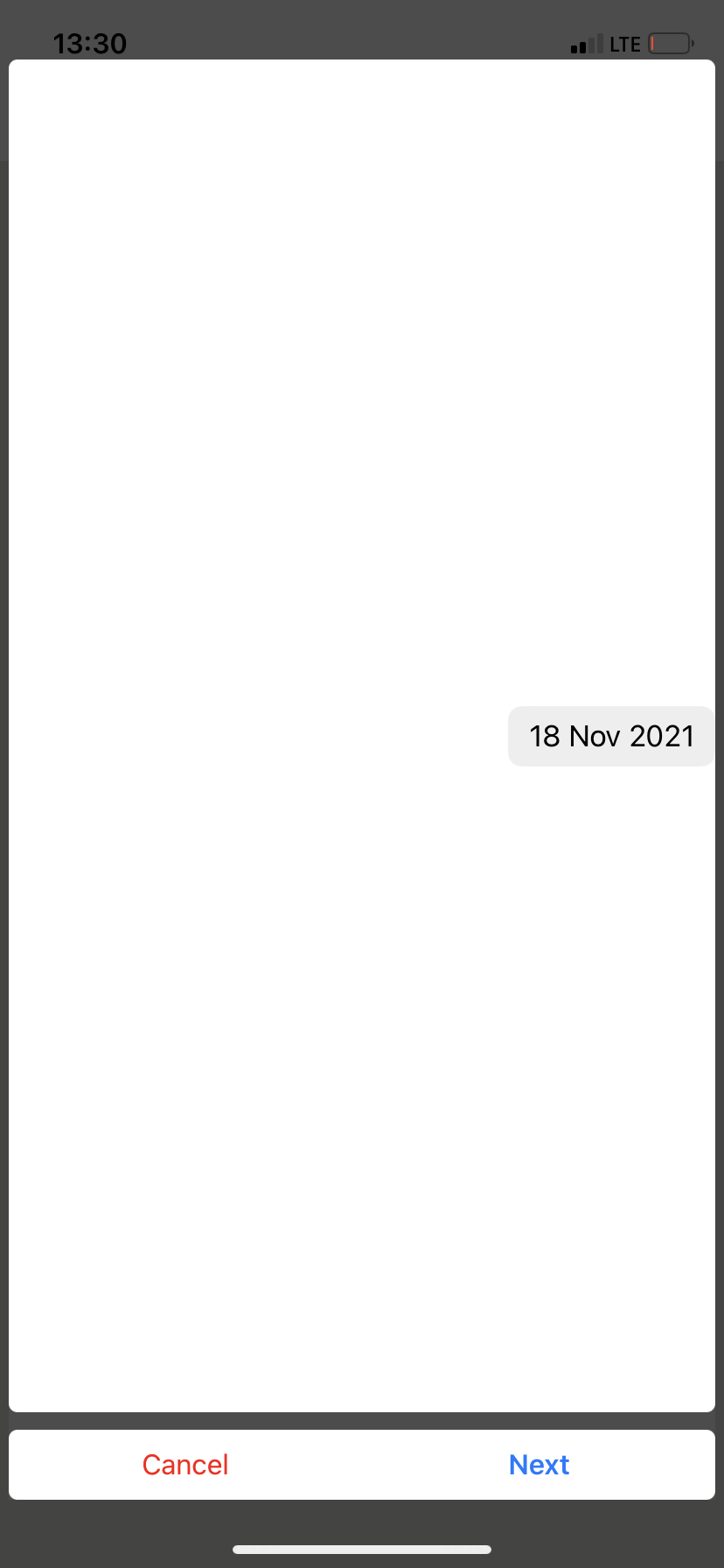 iOS 15.1 UserDialogs 庫不顯??示輪日期選擇器