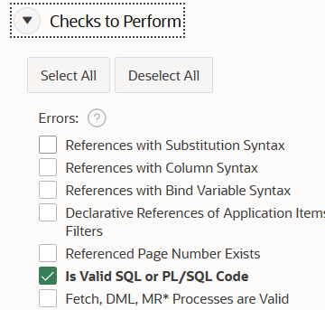是否可以驗證應用程式中的所有 SQL 運算式？
