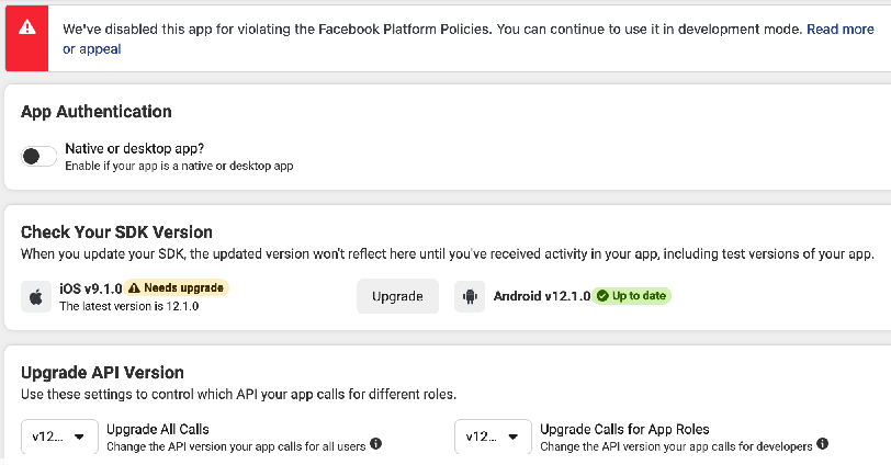 Facebook 登錄被禁用，現在它會引發錯誤