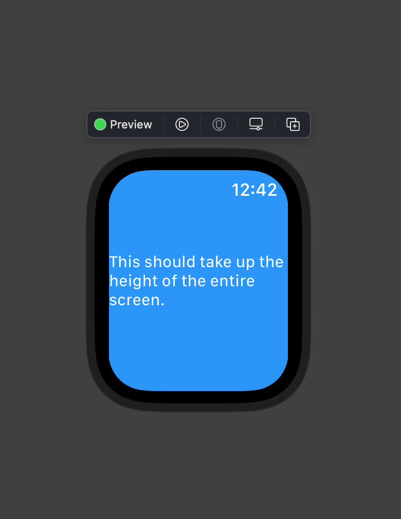 如何讓 ScrollView 中的一個專案在 SwiftUI 中占據整個螢屏的高度?