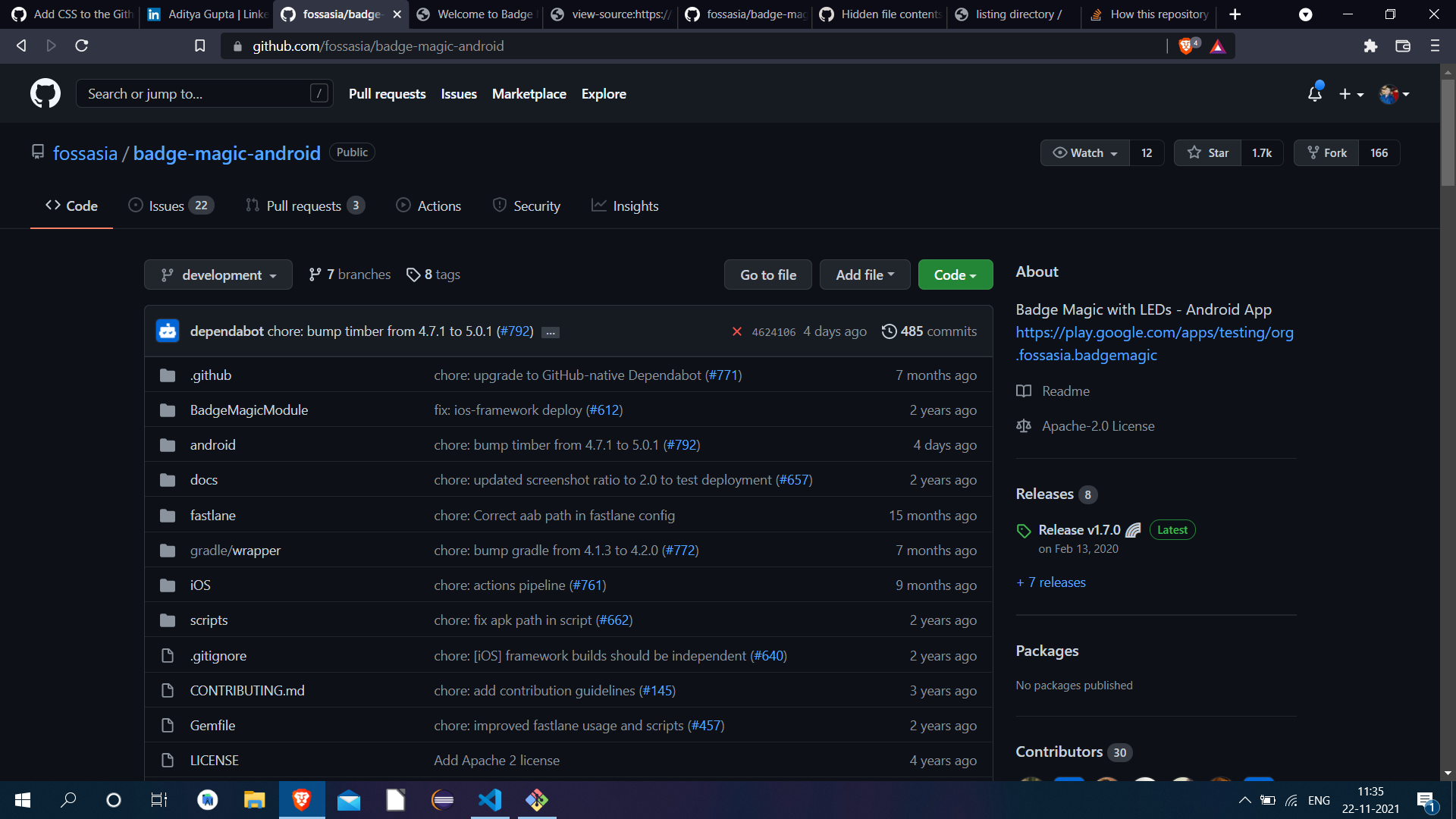 這個存盤庫如何有一個活躍的 Github 頁面？